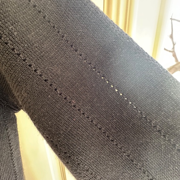 FINITY FULL FASHIONED BLACK  V-NECK CARDIGAN-NWT/L - Picture 7 of 13